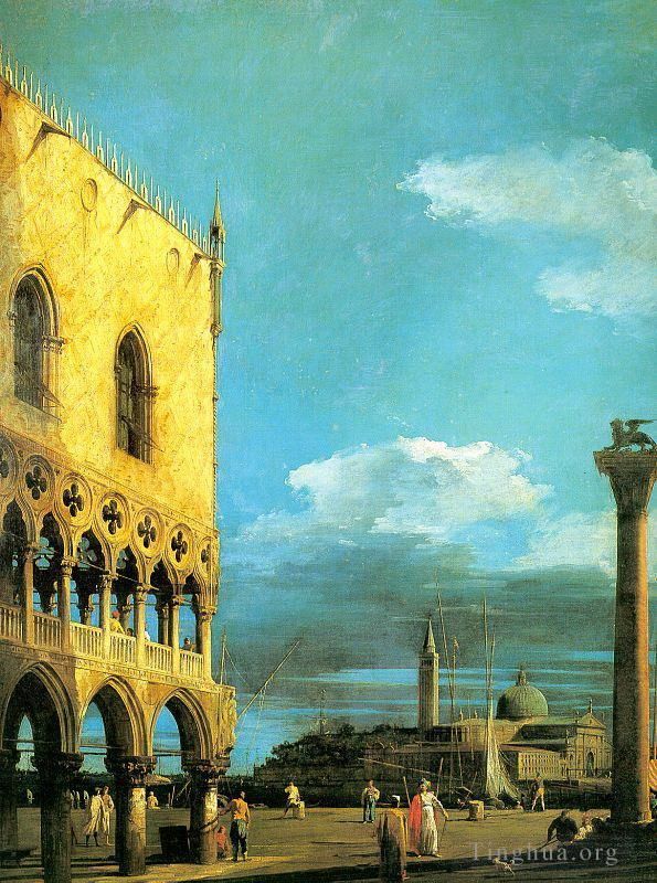 卡纳莱托 的油画作品 -  《朝南的广场,1727》