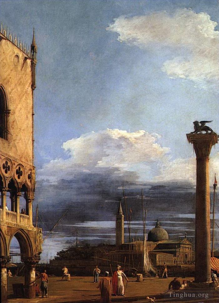 卡纳莱托 的油画作品 -  《通往圣乔治马焦雷的广场》
