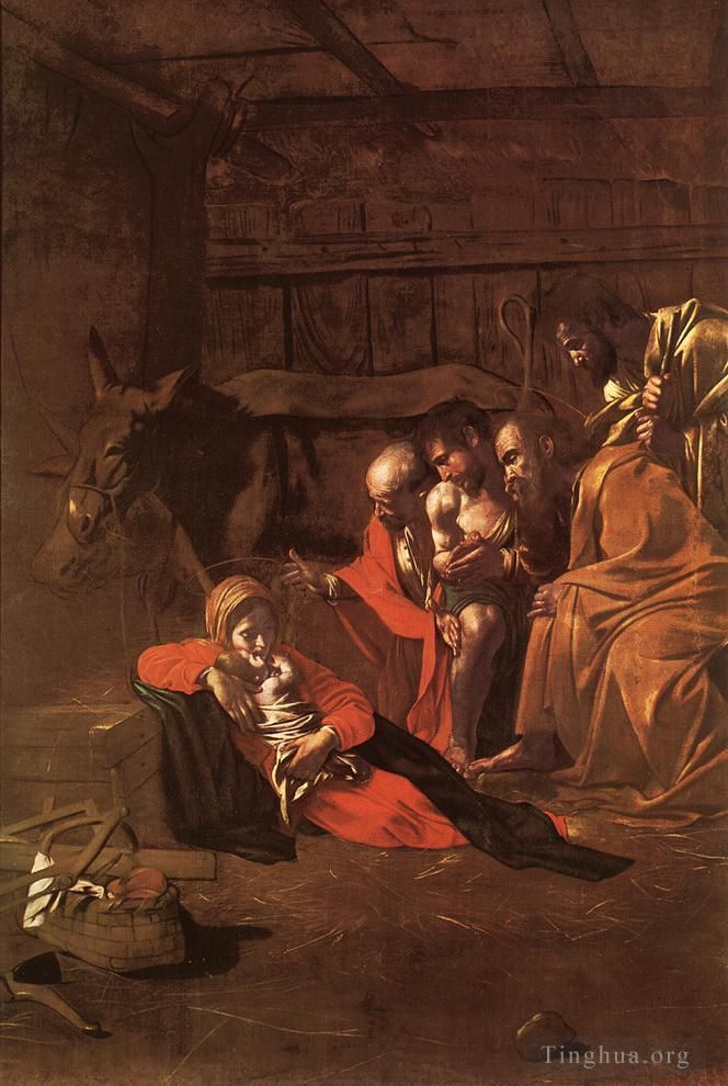 卡拉瓦乔 的油画作品 -  《牧羊人的崇拜》