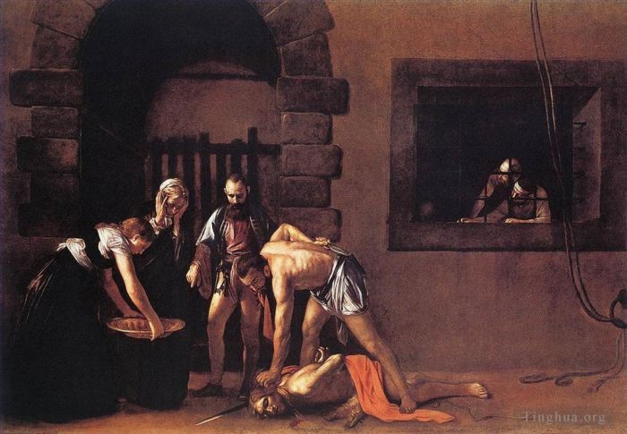 卡拉瓦乔 的油画作品 -  《施洗者圣约翰被斩首》