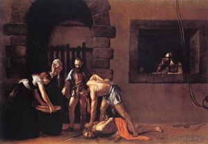 艺术家卡拉瓦乔作品《施洗者圣约翰被斩首》