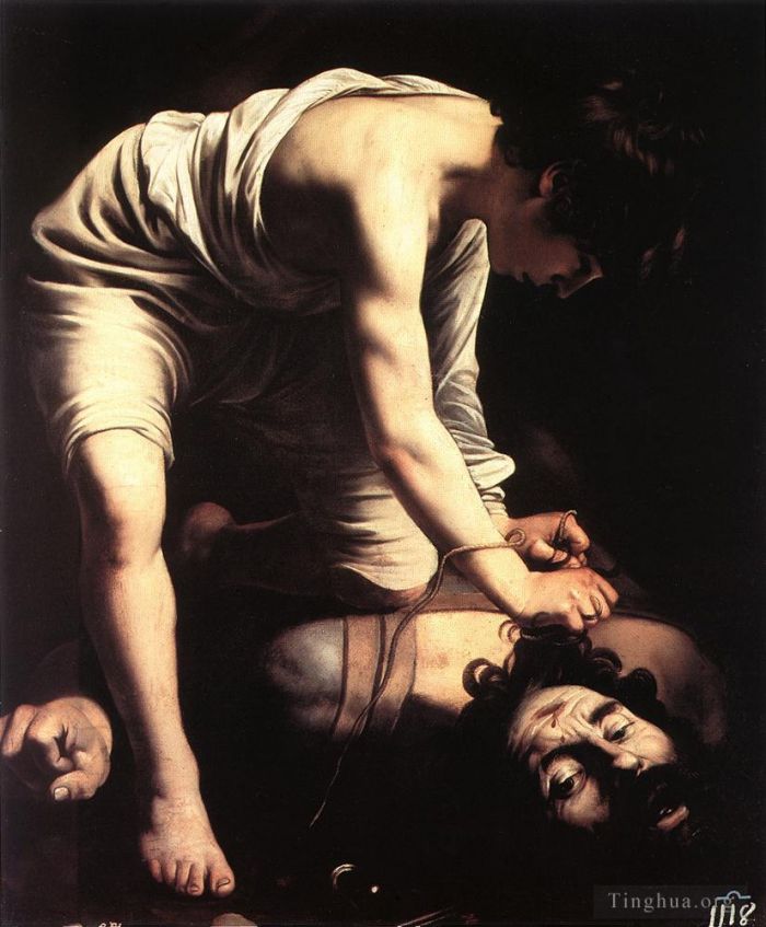 卡拉瓦乔 的油画作品 -  《大卫与歌利亚的头》