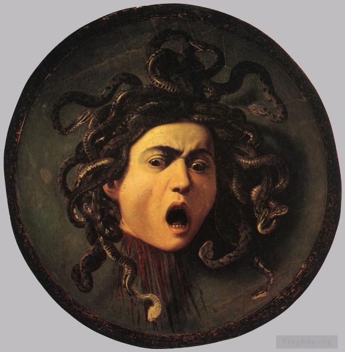 卡拉瓦乔 的油画作品 -  《美杜莎》