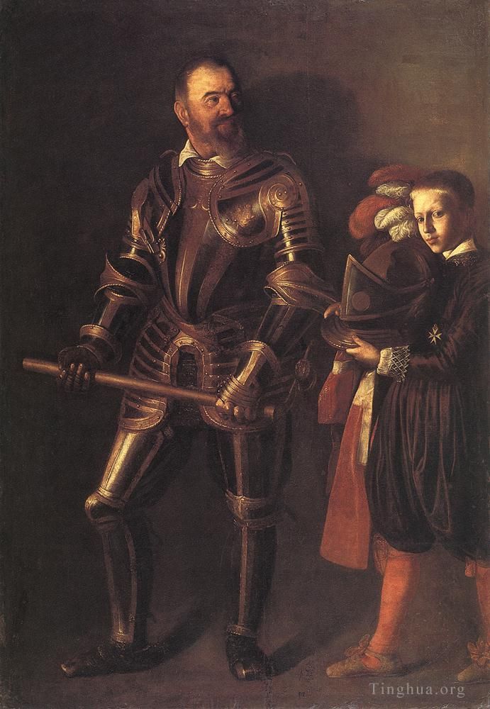 卡拉瓦乔 的油画作品 -  《阿洛夫·德·威格纳考特的肖像1》