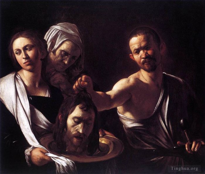 卡拉瓦乔 的油画作品 -  《莎乐美与施洗者圣约翰的头颅》