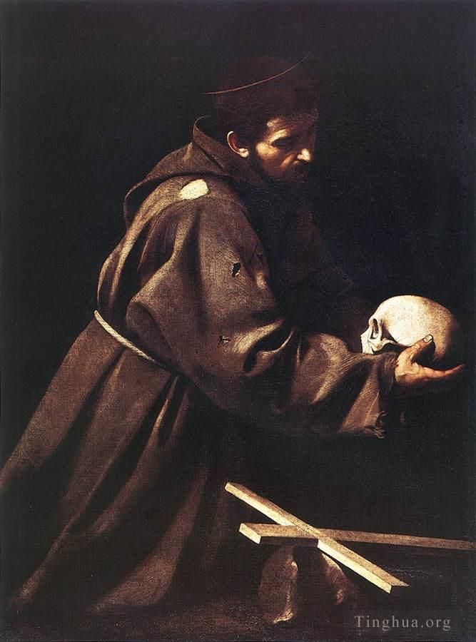 卡拉瓦乔 的油画作品 -  《圣弗朗西斯1》