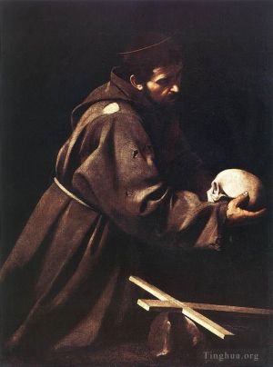 艺术家卡拉瓦乔作品《圣弗朗西斯1》