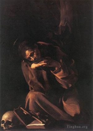 艺术家卡拉瓦乔作品《圣弗朗西斯2》