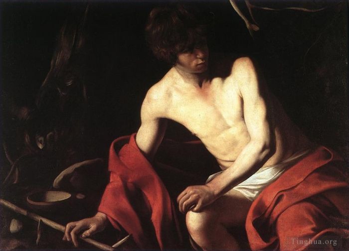 卡拉瓦乔 的油画作品 -  《施洗者圣约翰1》