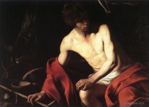 艺术家卡拉瓦乔作品《施洗者圣约翰1》