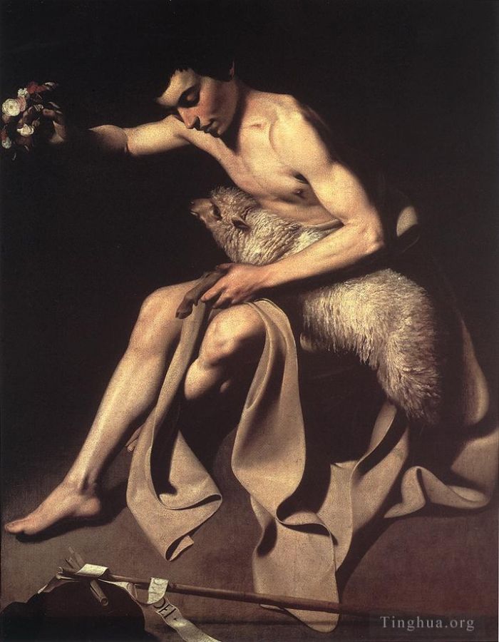 卡拉瓦乔 的油画作品 -  《施洗者圣约翰》