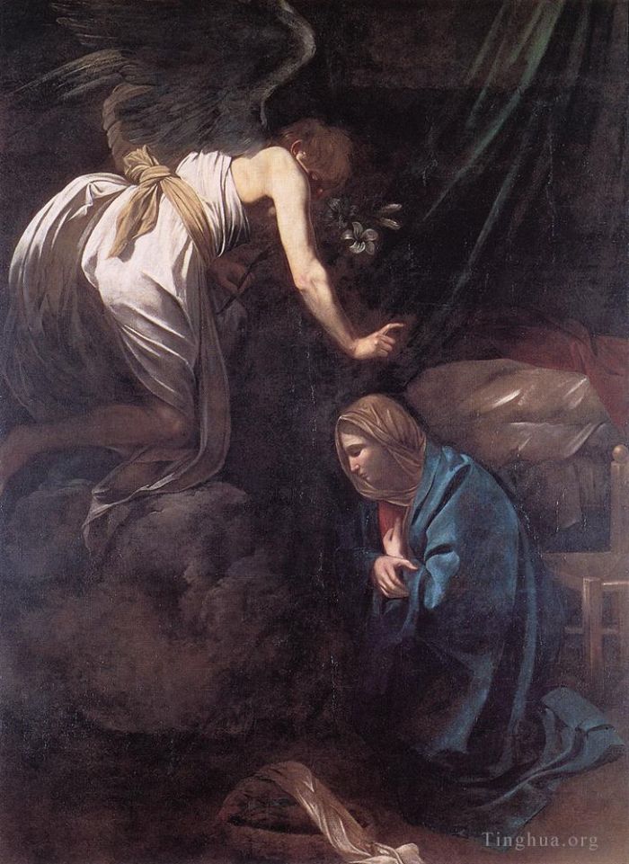 卡拉瓦乔 的油画作品 -  《天使报喜》