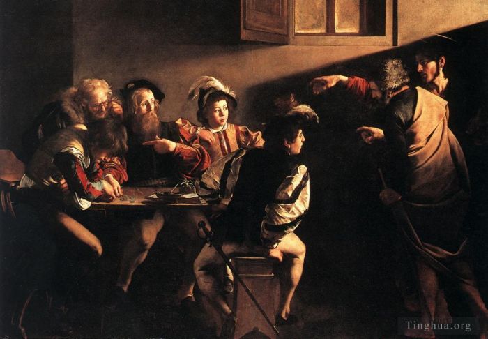 卡拉瓦乔 的油画作品 -  《圣马太的呼召》