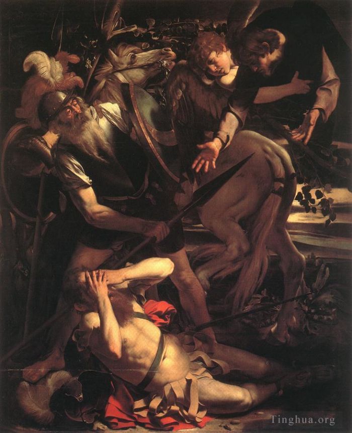 卡拉瓦乔 的油画作品 -  《圣保罗的皈依》