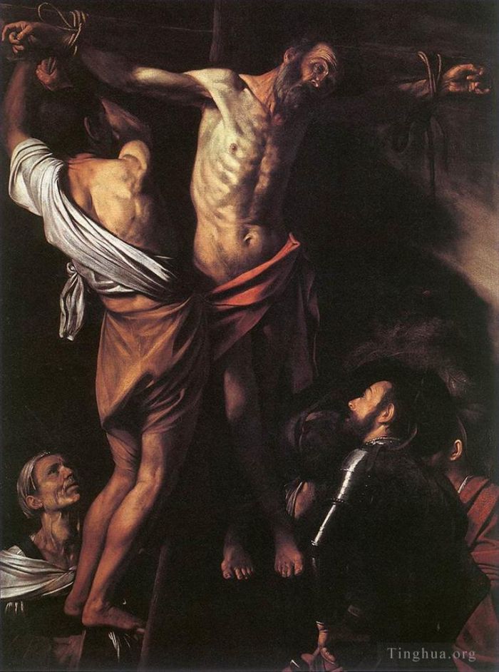卡拉瓦乔 的油画作品 -  《圣安德鲁被钉十字架》
