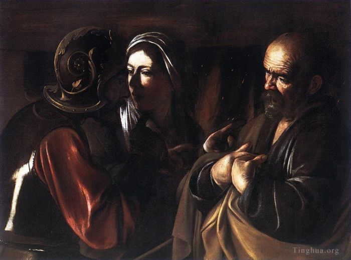 卡拉瓦乔 的油画作品 -  《圣彼得的否认》