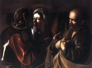 艺术家卡拉瓦乔作品《圣彼得的否认》
