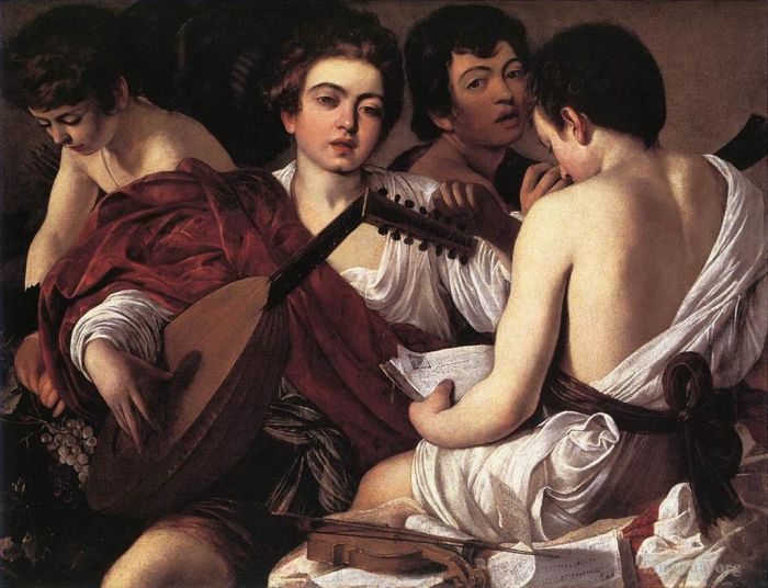卡拉瓦乔 的油画作品 -  《音乐家》