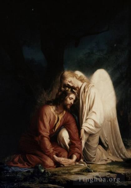 卡尔·海因里希·布洛赫 的油画作品 -  《基督在客西马尼园2》