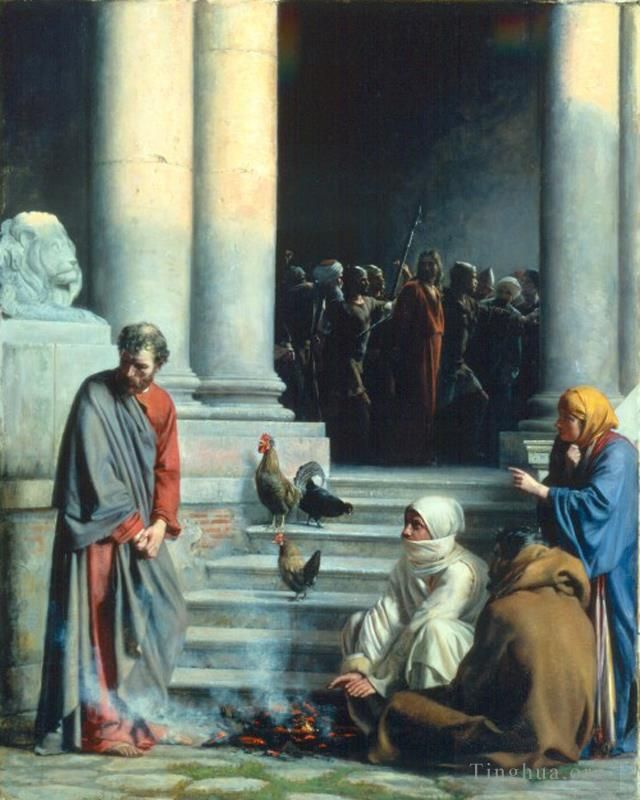 卡尔·海因里希·布洛赫 的油画作品 -  《彼得斯的背叛》