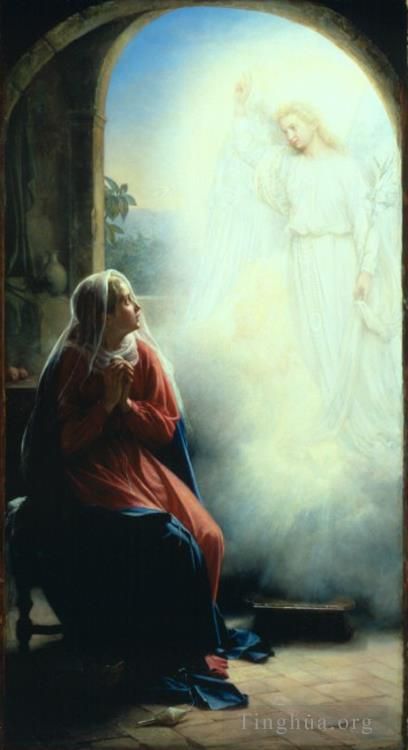 卡尔·海因里希·布洛赫 的油画作品 -  《天使报喜》