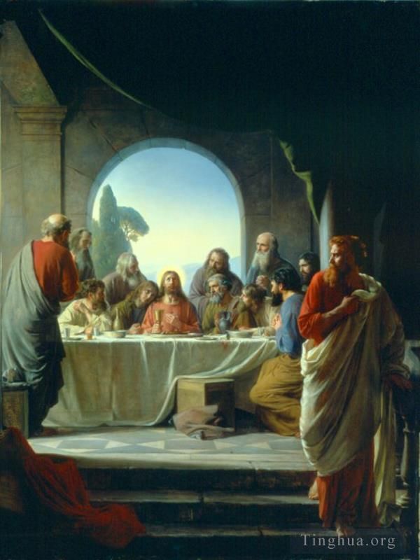卡尔·海因里希·布洛赫 的油画作品 -  《最后的晚餐》