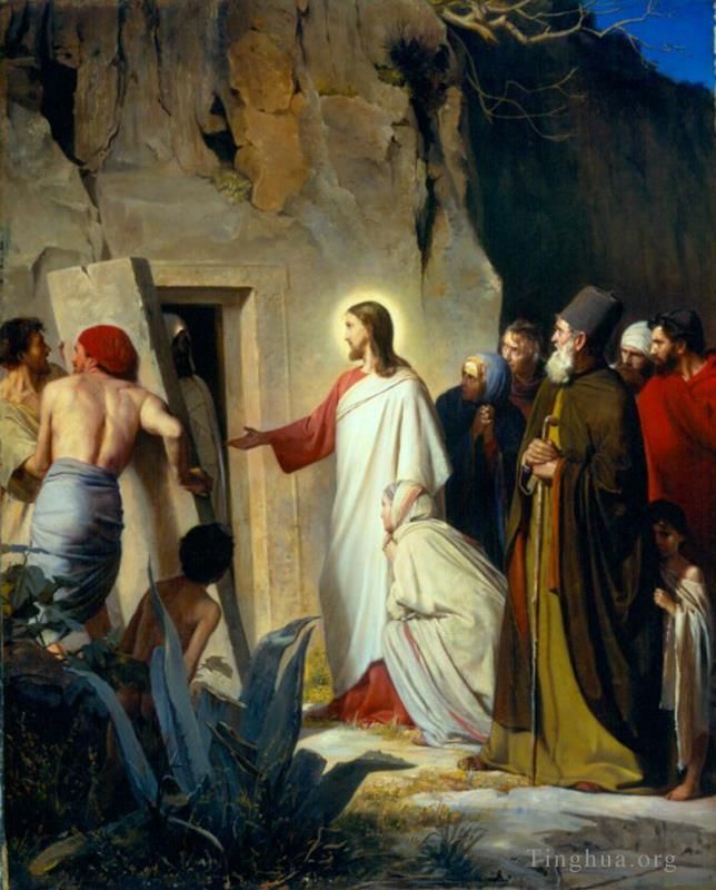卡尔·海因里希·布洛赫 的油画作品 -  《拉撒路的复活》
