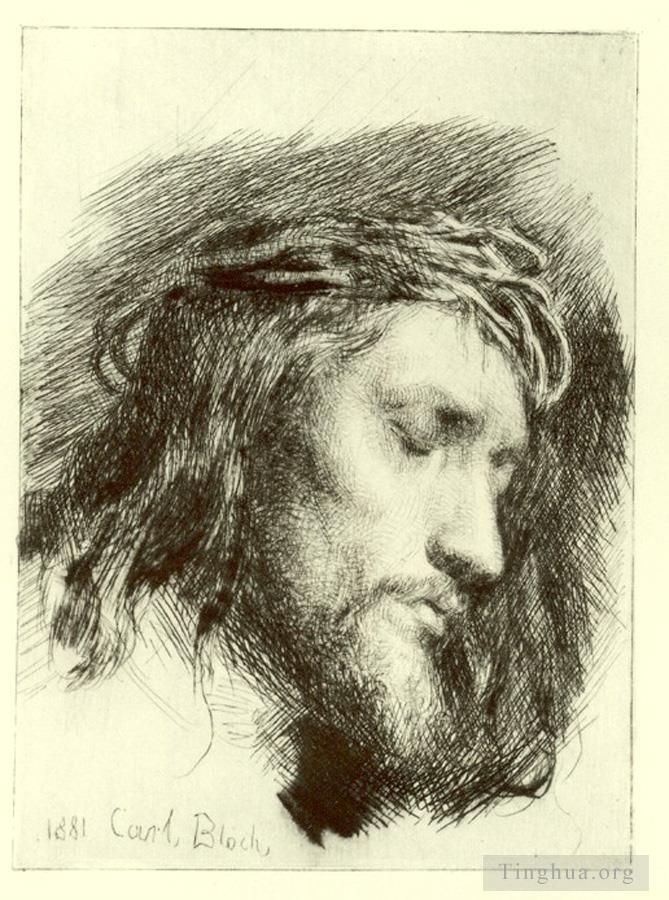 卡尔·海因里希·布洛赫 的各类绘画作品 -  《基督的肖像》