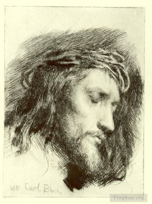 艺术家卡尔·海因里希·布洛赫作品《基督的肖像》