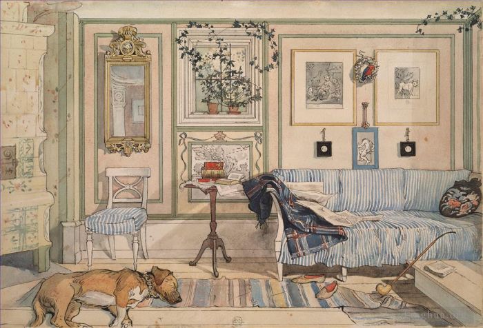 卡尔·拉森 的各类绘画作品 -  《舒适的角落1894》