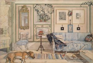 艺术家卡尔·拉森作品《舒适的角落1894》