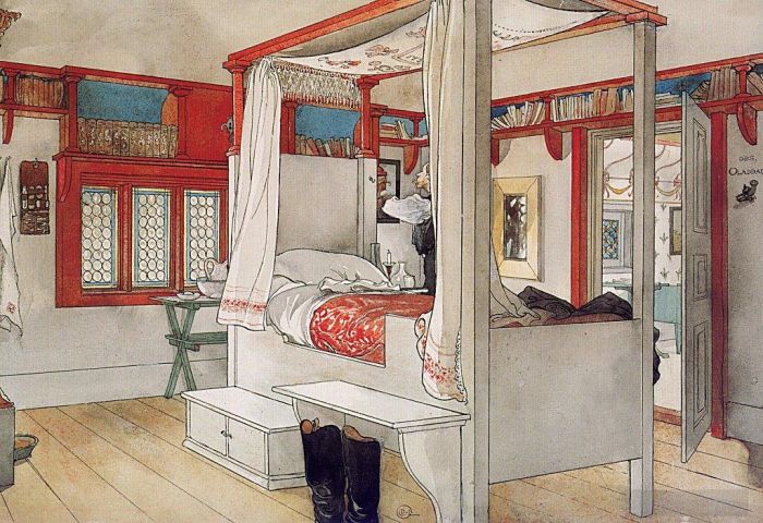 卡尔·拉森 的各类绘画作品 -  《爸爸的房间》