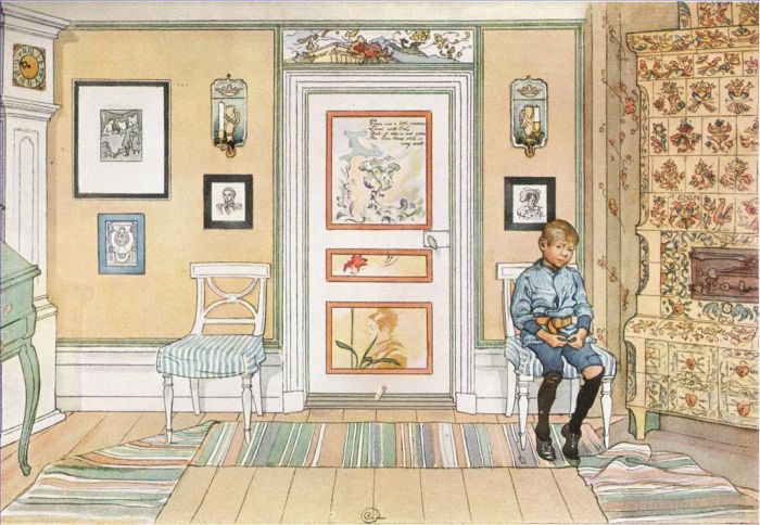 卡尔·拉森 的各类绘画作品 -  《在角落1894》