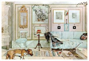 艺术家卡尔·拉森作品《懒惰的角落,1897》