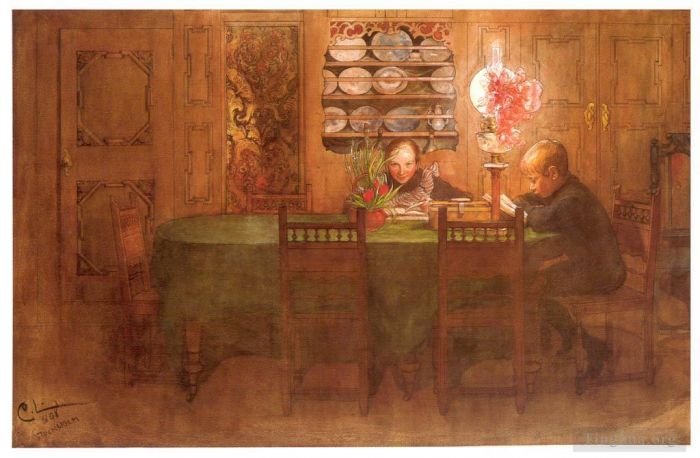 卡尔·拉森 的各类绘画作品 -  《洛斯德伯雷斯,1898》