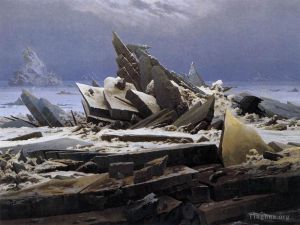 艺术家卡斯帕·大卫·弗里德里希作品《冰海》