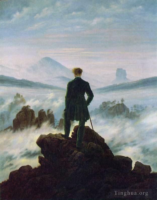 卡斯帕·大卫·弗里德里希 的油画作品 -  《雾海之上的流浪者,HSE》