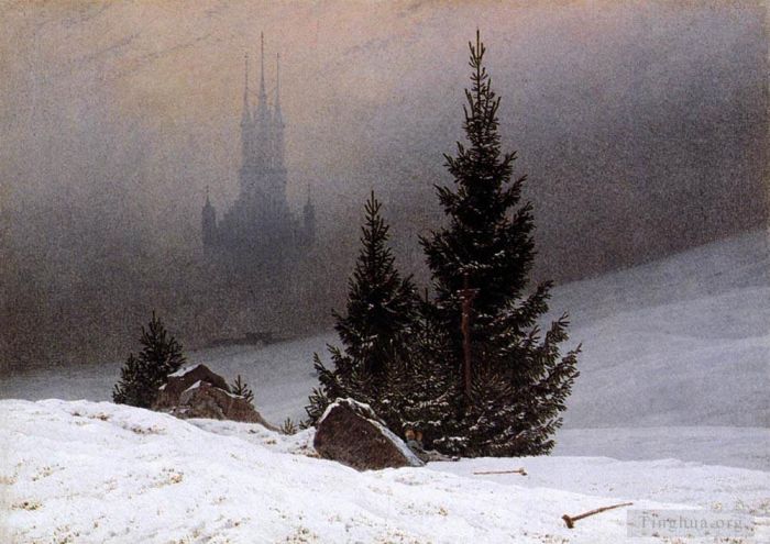 卡斯帕·大卫·弗里德里希 的油画作品 -  《冬季风景,1811》