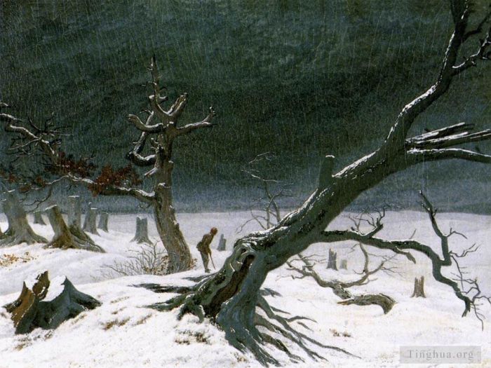 卡斯帕·大卫·弗里德里希 的油画作品 -  《冬季风景,1812》