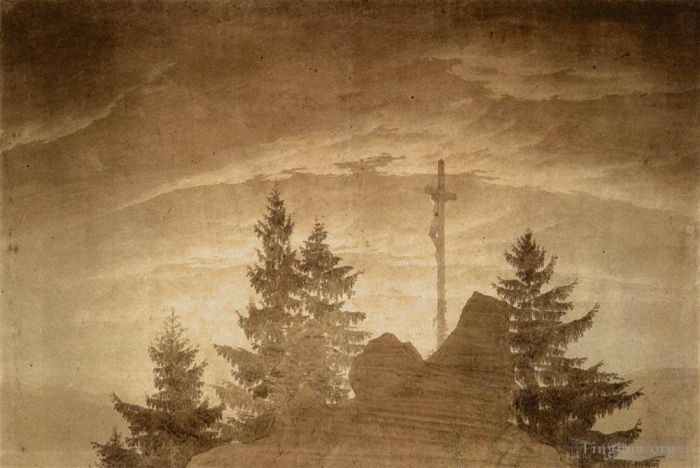 卡斯帕·大卫·弗里德里希 的各类绘画作品 -  《穿越山间》