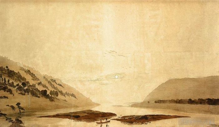 卡斯帕·大卫·弗里德里希 的各类绘画作品 -  《山河风景日间版》