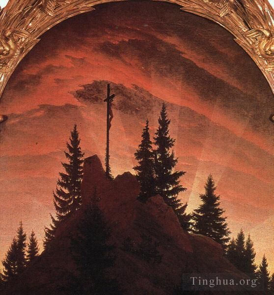 卡斯帕·大卫·弗里德里希 的各类绘画作品 -  《山中的十字架》