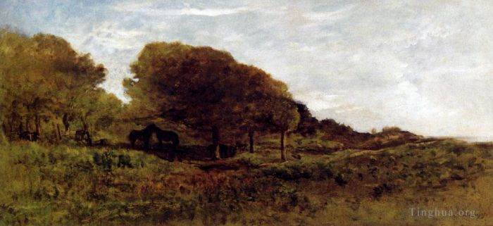 查尔斯-弗朗索瓦·多比尼 的油画作品 -  《L》