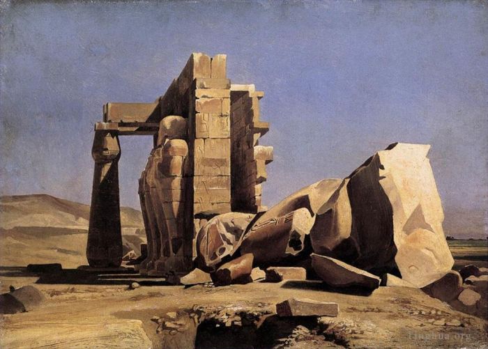 查尔斯·格莱尔 的油画作品 -  《埃及神庙》