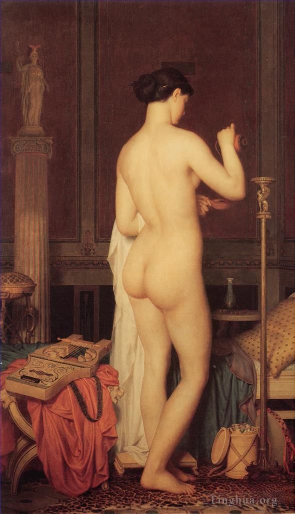 查尔斯·格莱尔 的油画作品 -  《Le,Coucher,de,Sappho,裸照》