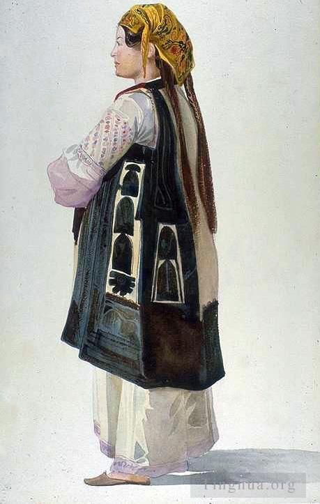 查尔斯·格莱尔 的各类绘画作品 -  《阿尔巴尼亚农民雅典》