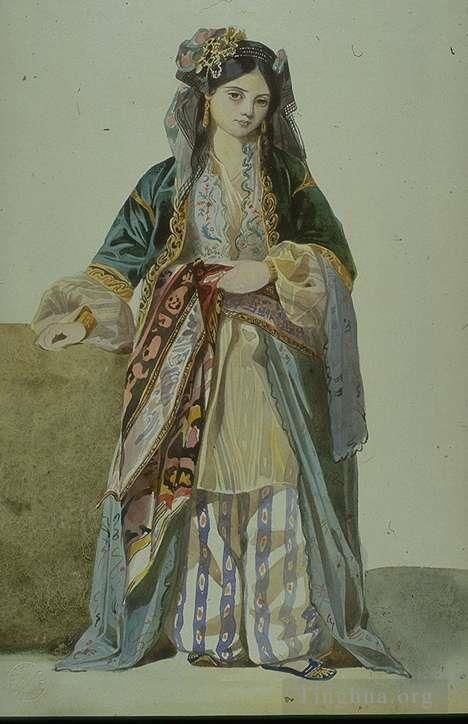 查尔斯·格莱尔 的各类绘画作品 -  《土耳其女人安妮塔·士麦那》