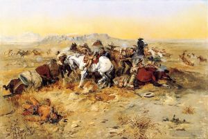 艺术家查尔斯·马里昂·拉瑟尔作品《绝望的牛仔》
