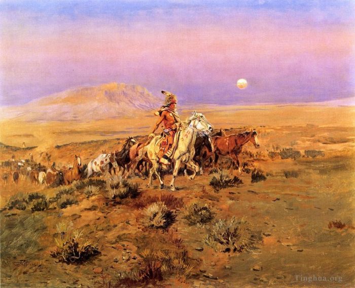 查尔斯·马里昂·拉瑟尔 的油画作品 -  《马贼》