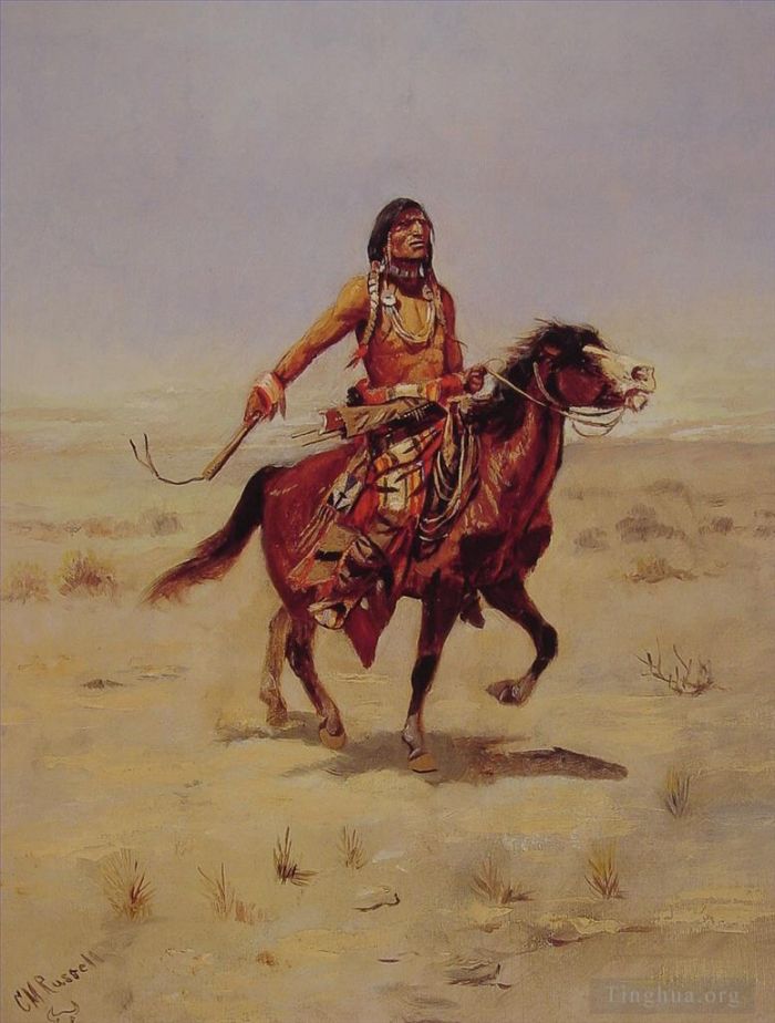 查尔斯·马里昂·拉瑟尔 的各类绘画作品 -  《印度骑手》